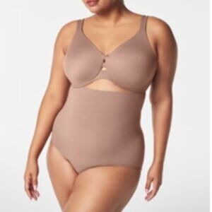 BNWT SPANX Seamless Power Sculpting High-Waisted Brief in Cafe Au Lait, size XL!